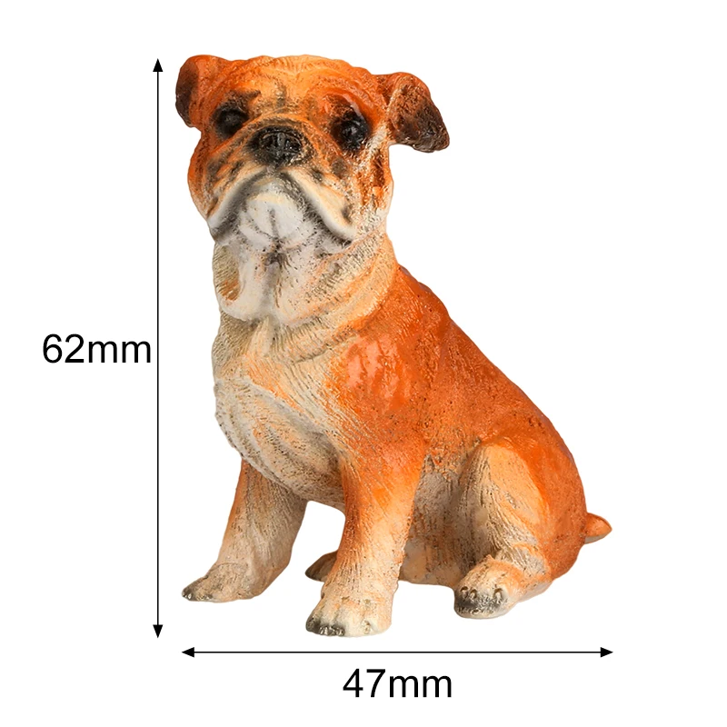 Simpatico Belldog Dog Miniature Fairy figurine decorazioni da giardino Mini Gnome muschio animali giocattoli per la casa regali figurine in resina Bonsai