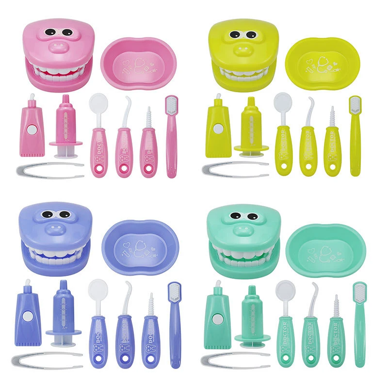 

9pcs/set Teeth Brush Teaching Model Kids Children Earlier Education Brushing Tooth Toy Dntist Gifts Demo Teeth Study Model