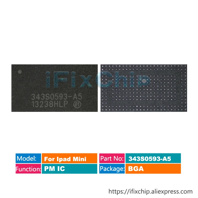 1-5pcs/lot 343S0593 For iPad Mini 1 Power IC 343S0593-A5 PMIC Chip Main Power PM IC Chip