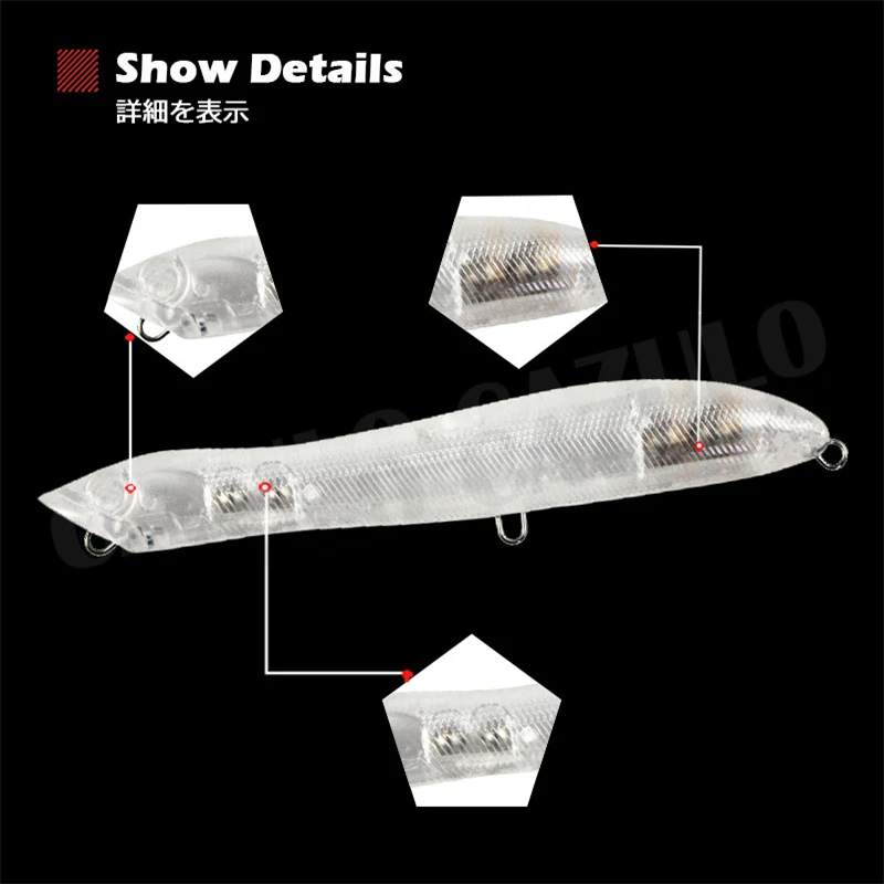 Fishing Accessoires Lure Blank Unpainted Lures Pencil Weight 5-16g ABS Diy Isca Artificial Wobblers Peche A La Carpe Fish Leurre