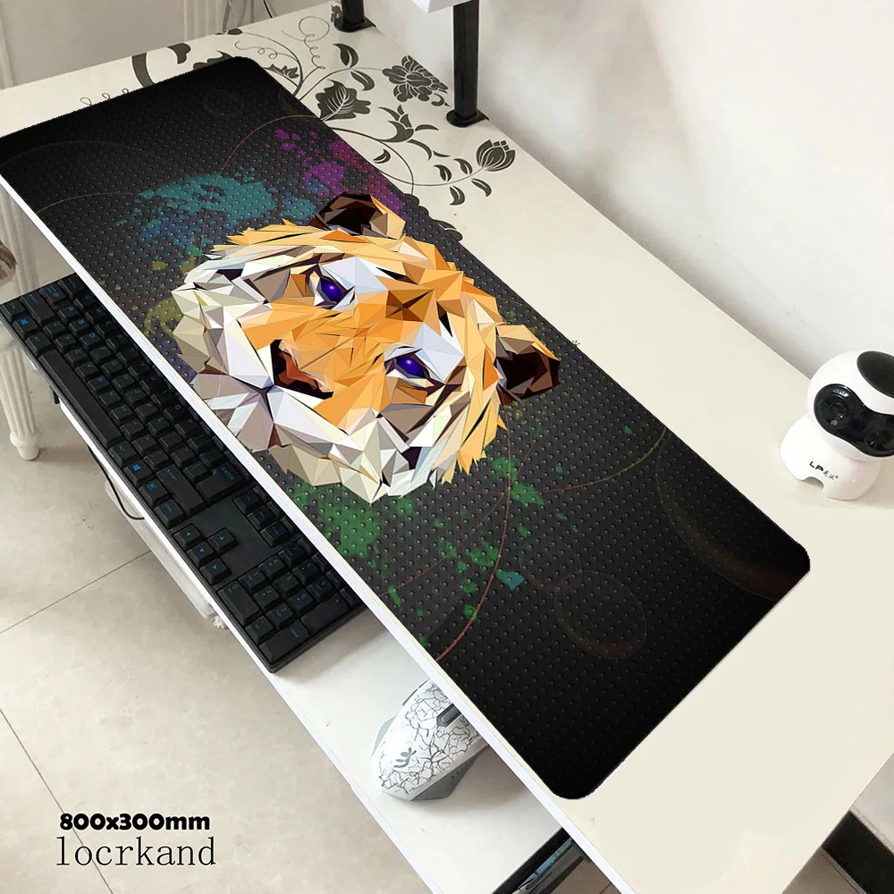 Facets Abstract mousepad 800x300x4mm Low Poly gaming mouse pad gamer mat computer desk padmouse keyboard Animal play mats