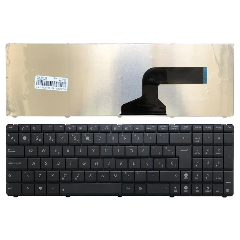 Teclado SP/español para ordenador portátil, accesorio para Asus X53 X54H k53 A53 N53 N60 N61 N71 N73S N73J P52 P52F P53S X53S A52J X55V X54HR X54HY