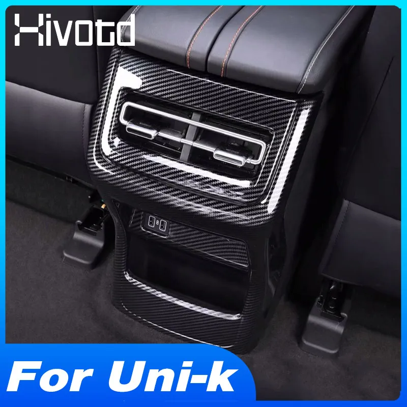 

Armrest Rear Air Outlet Cover Trim Sticker Carbon Fiber Car Accessories Interior Decor Products For Changan Uni-k Unik 2023-2021