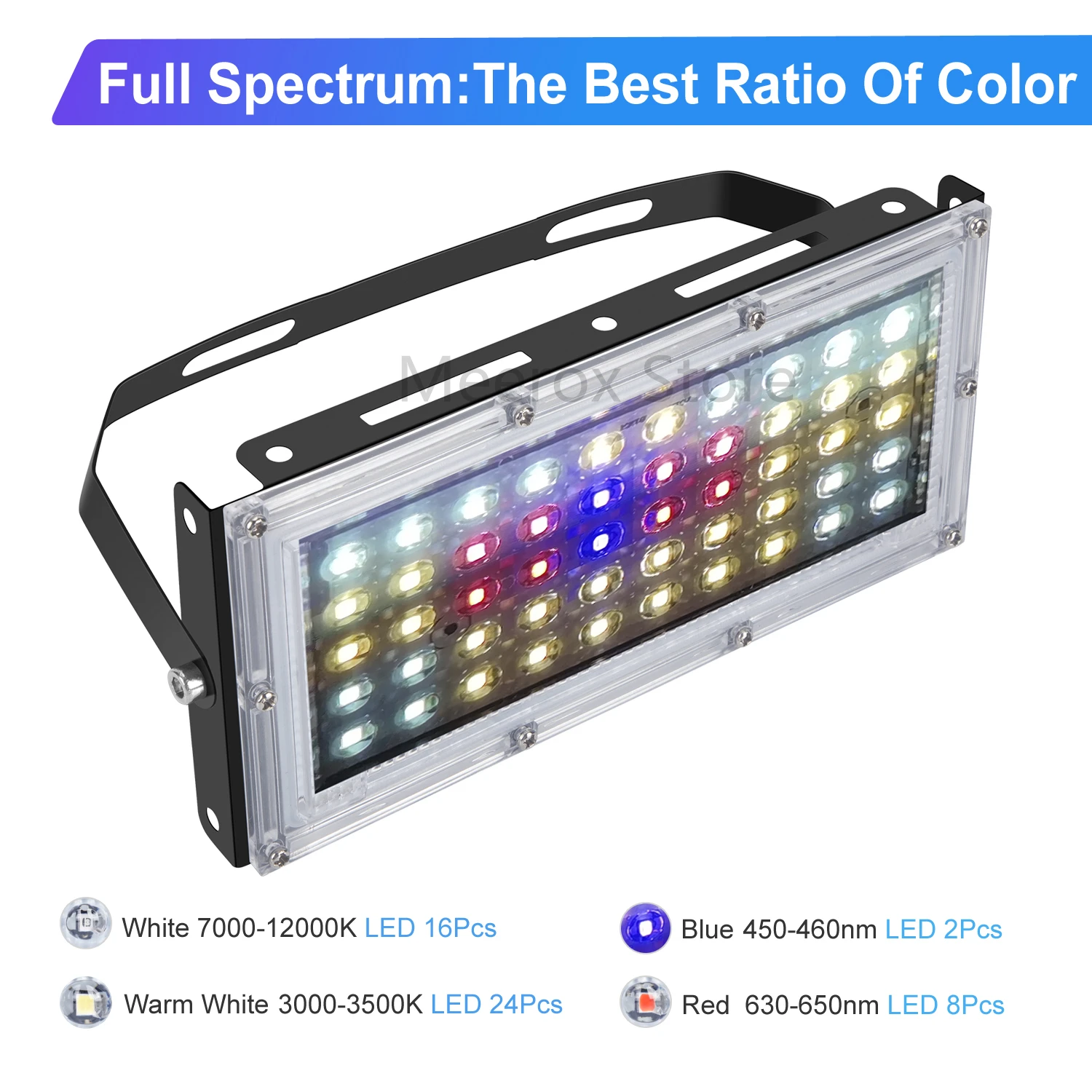 150W LED Grow Light Full Spectrum Indoor Plant Light Growing Lamp，Used for Indoor Tent Greenhouse Flower Seed Planting Light