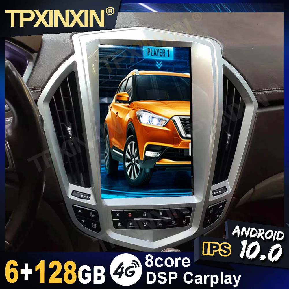 DSP Carplay Android 10.0 6G-128G For Cadillac SRX 2009-2012 Tape Recoder Video Player Head Unit Navi GPS Auto Radio Multimedia