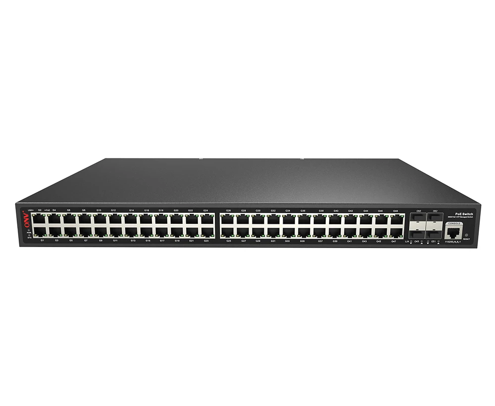 CCTV commercial poe switch manufacturer gigabit poe power supply switch 48 port fiber ethernet switch 48V