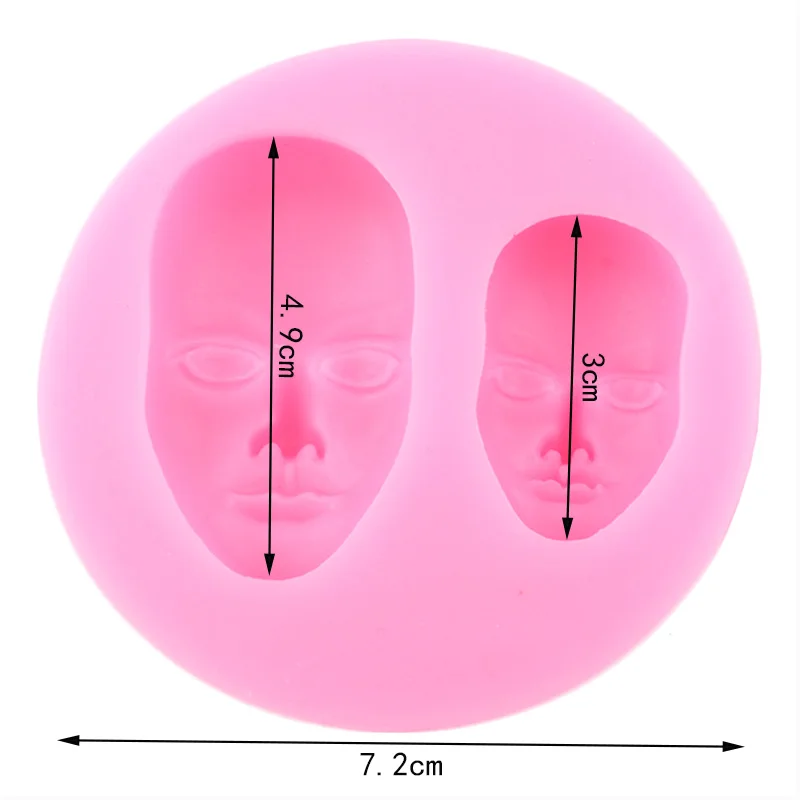 人間の顔シリコンモールドdiy人形キャンディ樹脂金型フォンダンケーキデコレーションツールチョコレートカップケーキトッパー金型