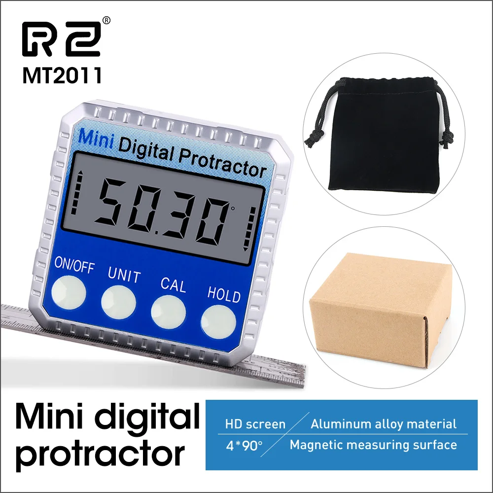 Goniometro angolare RZ smussatura universale 360 gradi Mini goniometro digitale elettronico inclinometro Tester strumenti MT2011
