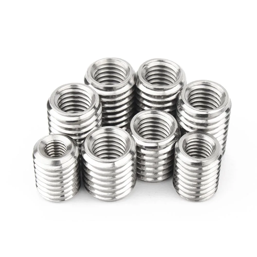 1/5pcs 304 Stainless Steel Thread Adapter Male to Male M2 M2.5 to M16 Inside And Outside Thread Insert Nut Transfer Screw Sheath