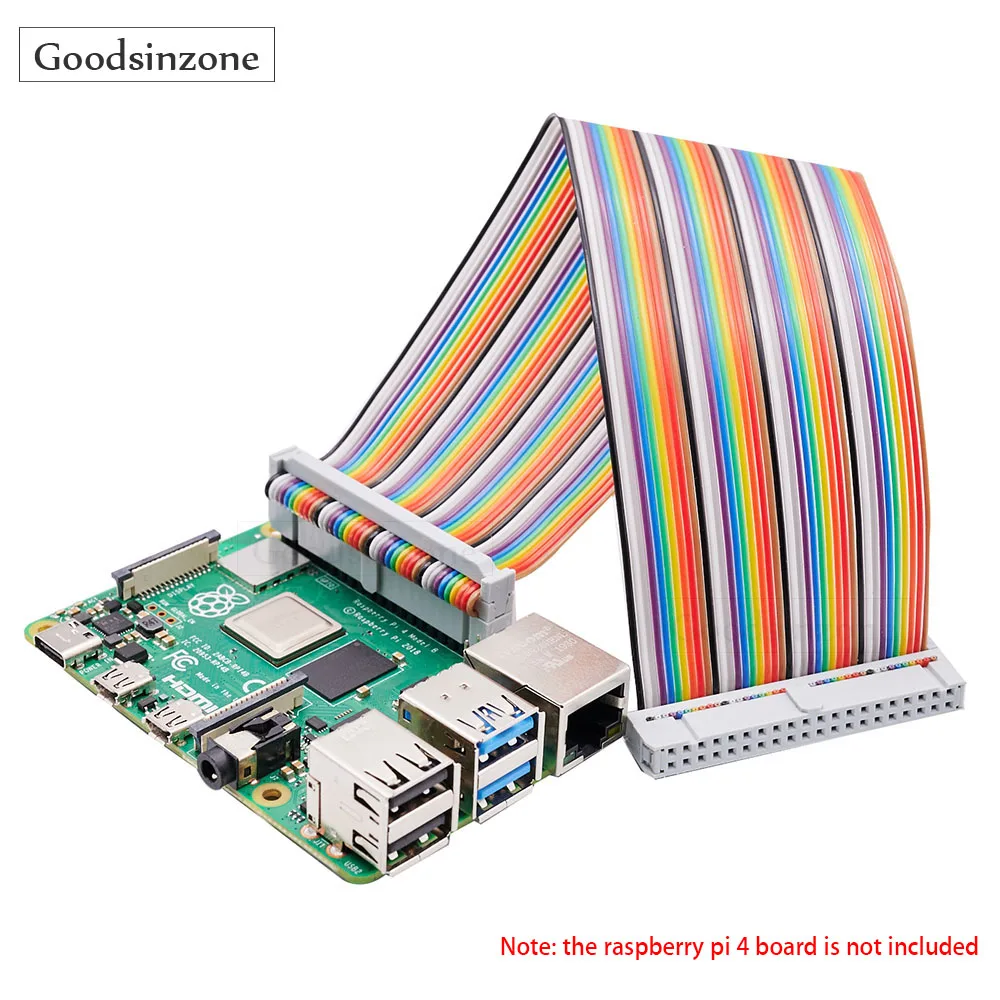Raspberry Pi 4 Model B 8 "(20cm) kabel GPIO, kabel taśmowy 40 pin do 40 p GPIO do Raspberry Pi 4/3B/B + / Zero / 2B
