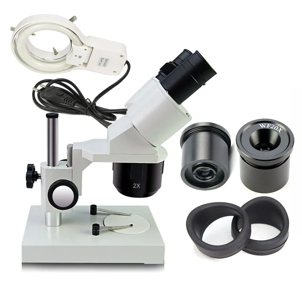 Soldering Binocular Stereo Microscope 40x 80x  Mobile Repair Tool WF20x Eyepiece