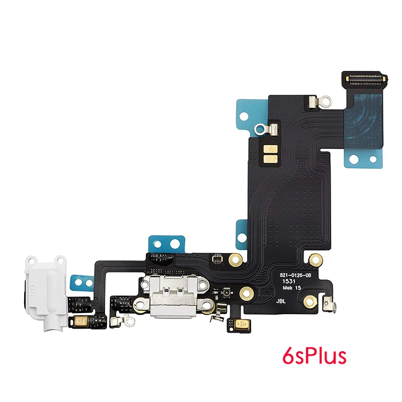 Porta de carregamento usb doca cabo flexível com microfone e substituição da antena sinal para iphone 6 6plus 6s 6splus 7 7plus 8 plus