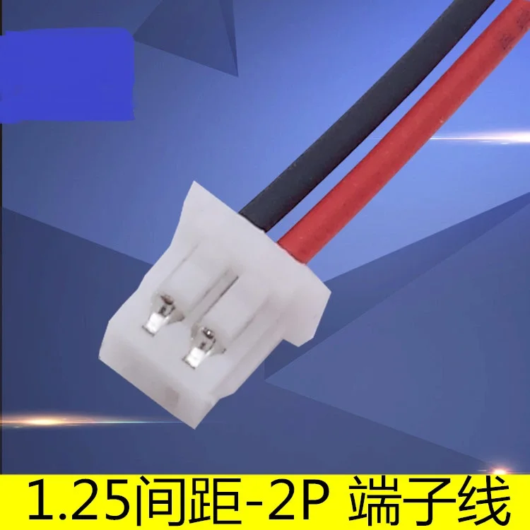 1000 pcs JST 1.25mm 2 Pin Female to Female Plug Connector Pitch 1.25 mm 2P Terminals Connectors With Wire Cables 10/15/20/30CM