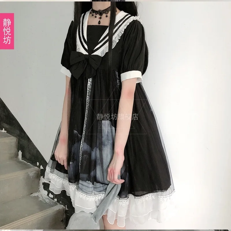 

Lolita Goth Dress Japanese Style Soft Girl Gothic Style Women's Lolita Dress Student Lolita Dress gothic lolita dress