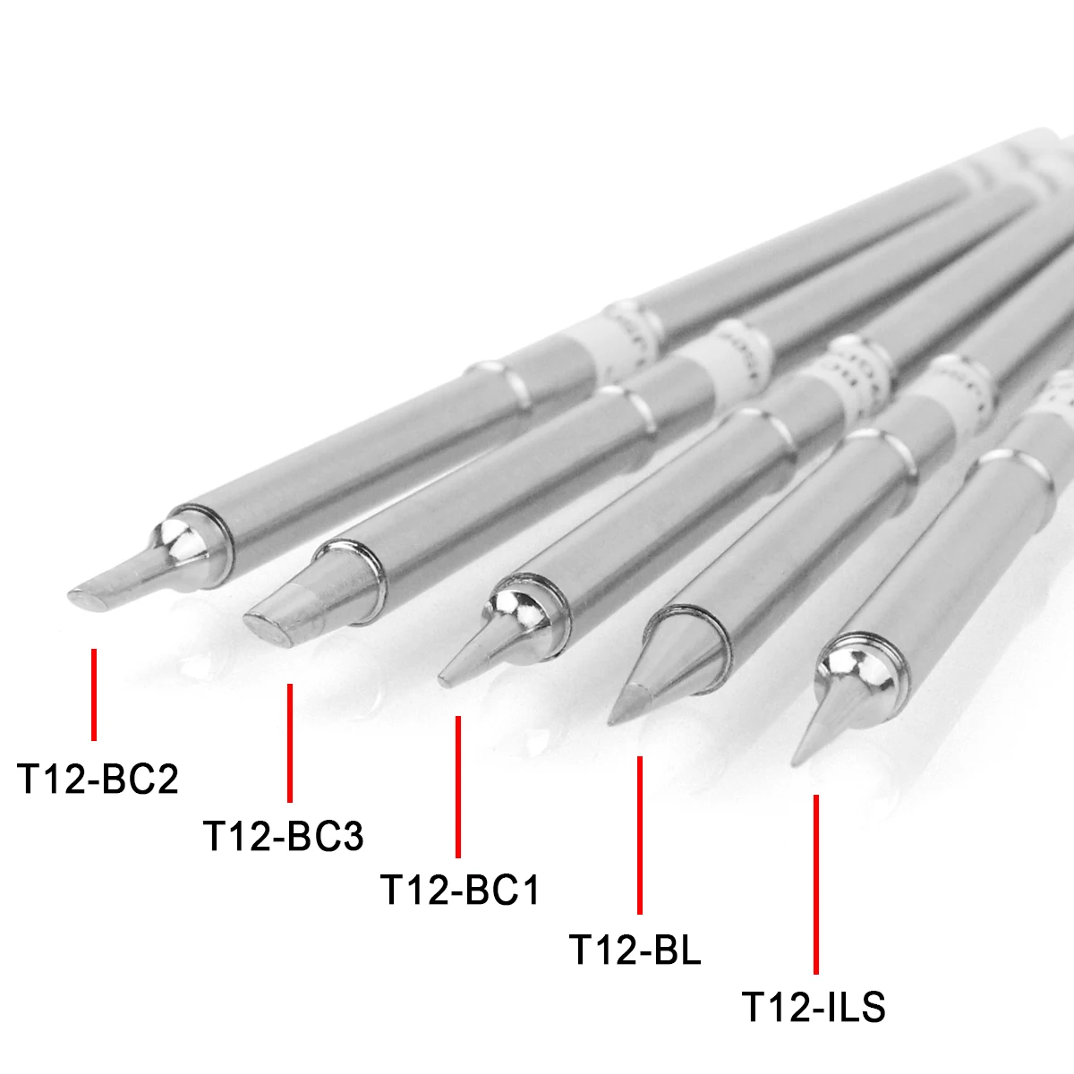 

5pcs/lot Series Soldering Iron Tips for HAKKO T12 Handle DIY kits LED vibration switch Temperature Controller FX951 952 T12-BCM2