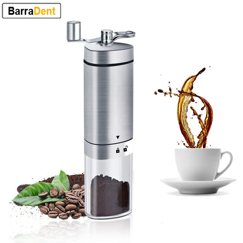 Handheld Coffee Bean Mill Stainless Steel Manual Coffee Grinder With Adjustable Conical Ceramic Burr