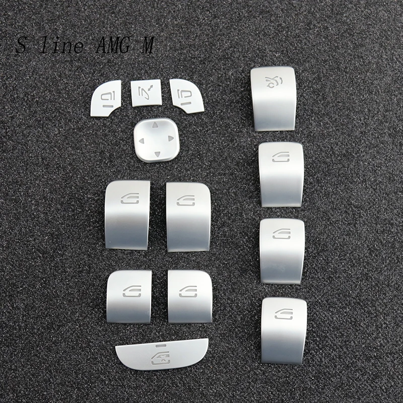 Car Styling Door Armrest Window Switch Buttons Stickers For Mercedes Benz A B C E Class W177 W205 W213 W247 W167 GLB GLS GLC GLE