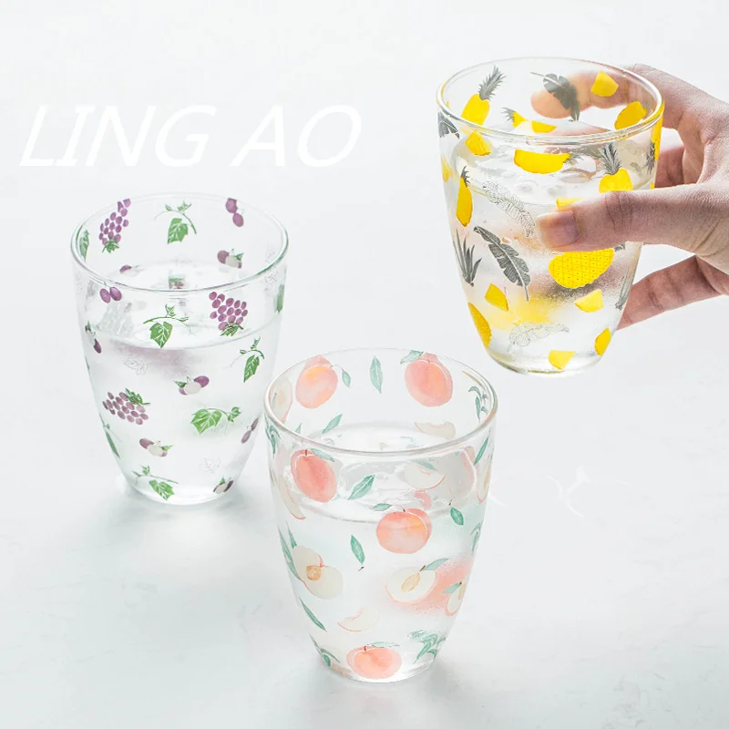 LingAo-Creative Strawberry Glass, High Borosilicate Transparent Glass