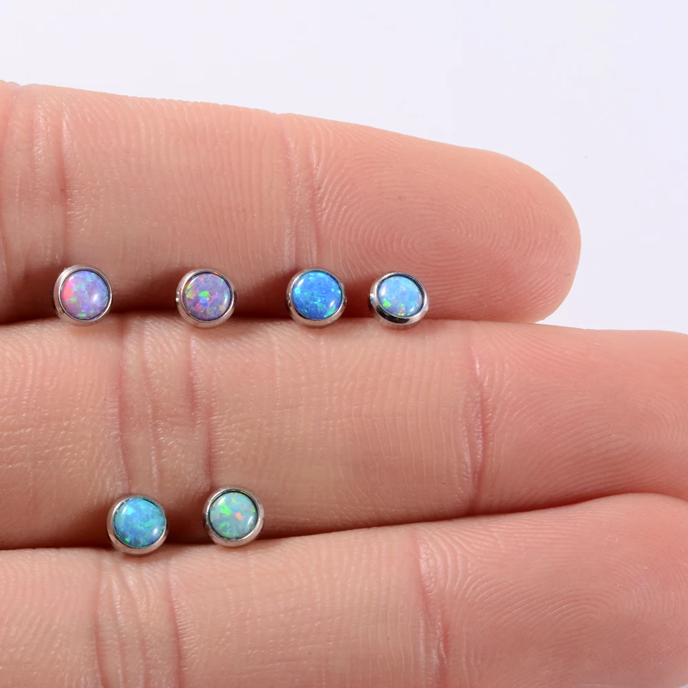 1 PC Surgical Steel Opal Dermal Anchor Top Micro Dermal Anchor Flower Piercings Skin Diver Piercing Body Jewelry