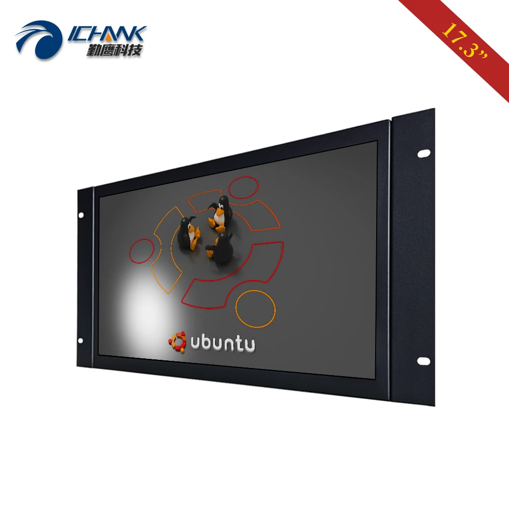 17.3" inch Widescreen Monitor with 1920x1080p Resistive Touch Screen HDMI-in Support Linux Ubuntu Raspbian Debian OS ZK173TC-59L