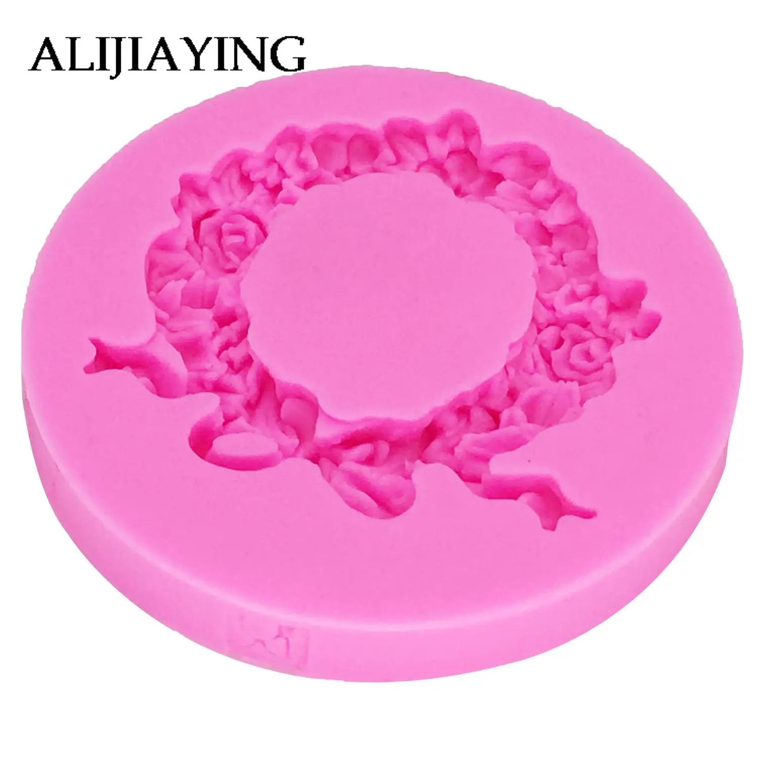 M0164 Flower Wreath Border Silicone Mold Cake Decoration Fondant Cake FDA Silicone Mould