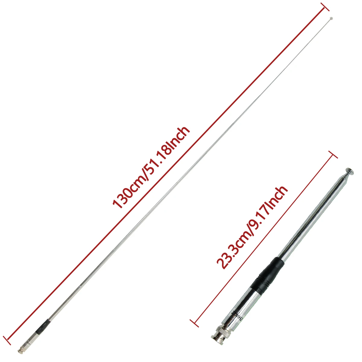 27Mhz BNC Telescopic Antenna for Cobra Midland Uniden Maxon President Anytone Handheld Portable CB Radio Walkie Talkie