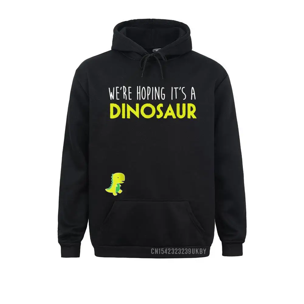 Discount Men Hoodies We're Hoping Dinosaur Harajuku Funny Pregnancy Announcement Sweatshirts Long Sleeve Sportswears Funny