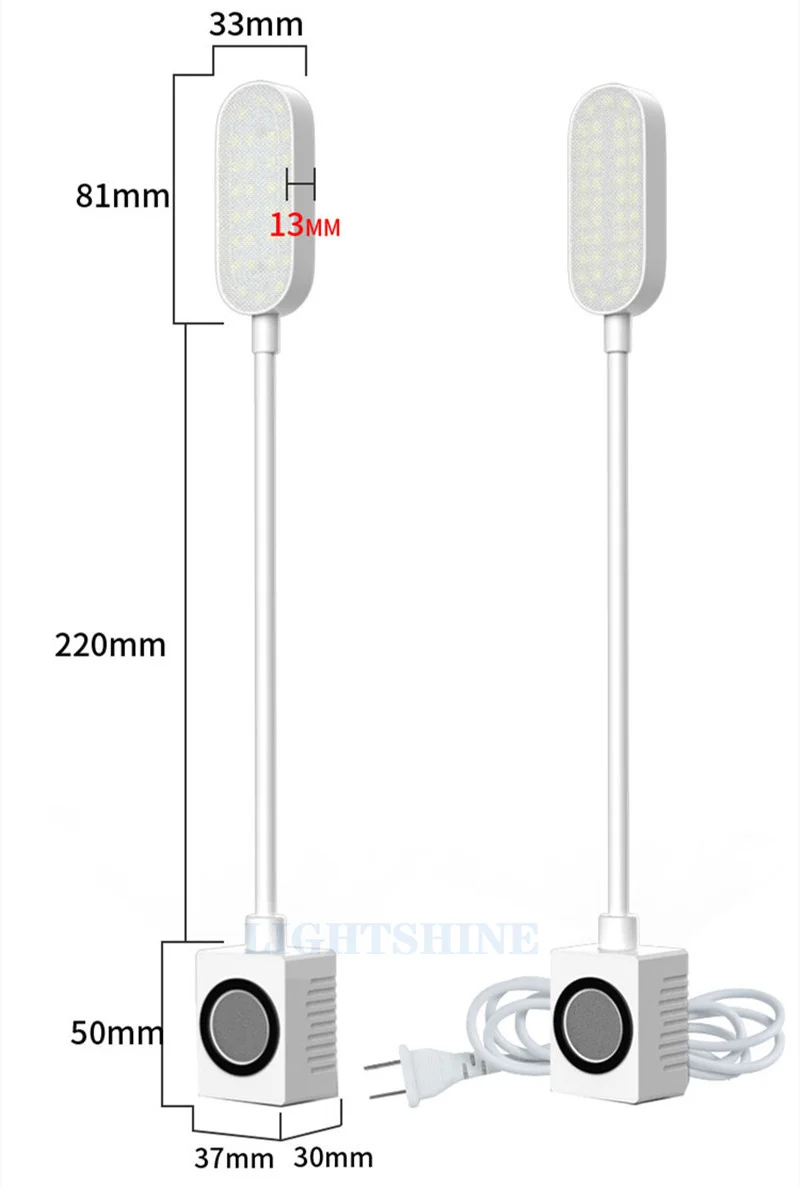 Led 공작 기계 작업 램프 펀치 선반 램프 220v 자석 작은 장비 산업 조명 유지 보수 테이블 램프