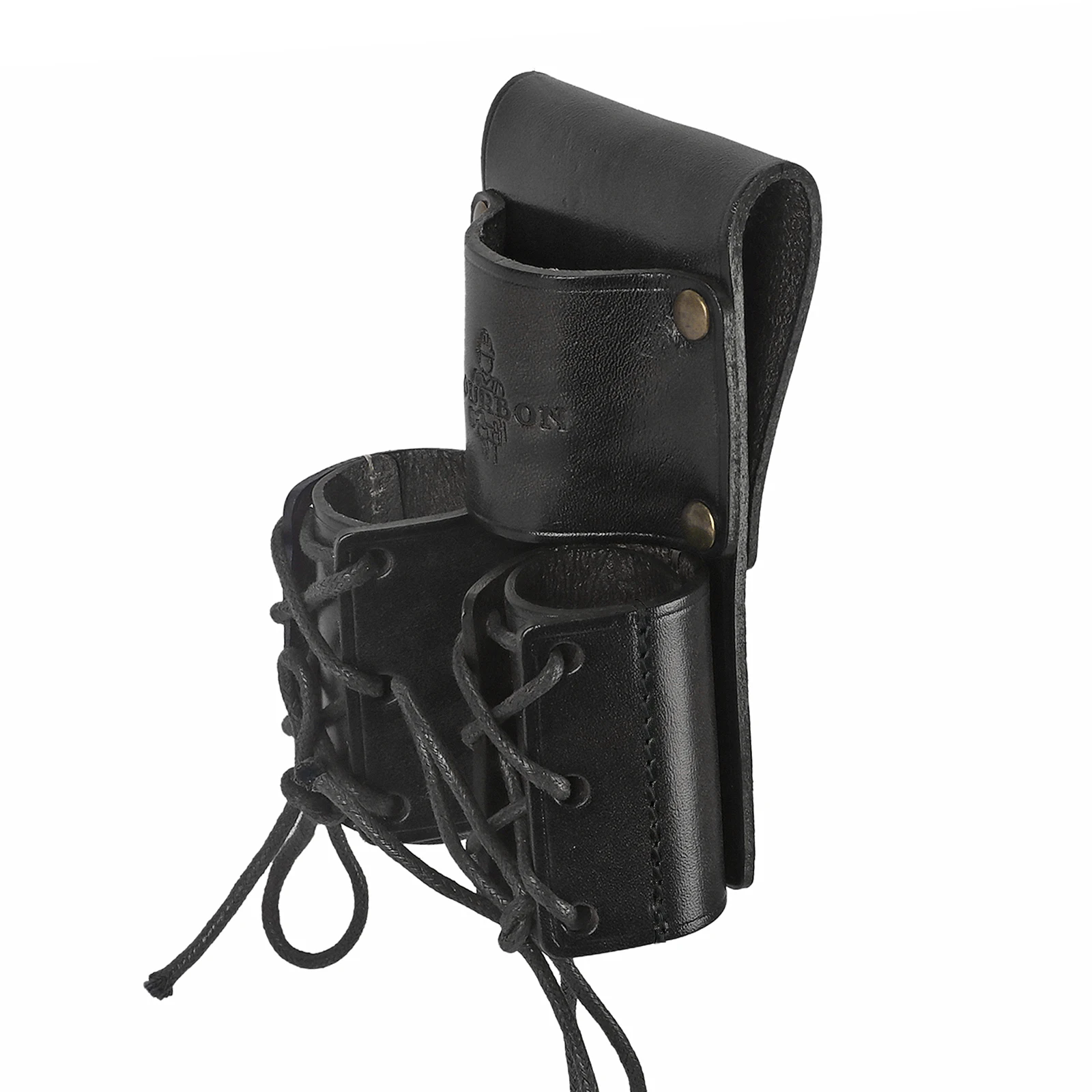 Tourbon in vera pelle Spud chiave appendiabiti portautensili Bull Pin Holder fondina per cintura nera