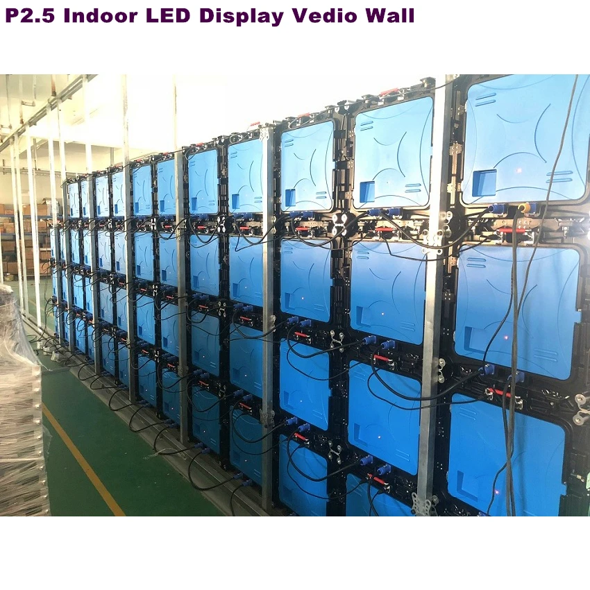 HD P2.5 Indoor LED Tv 640X640Mm SMD RGB Full Color Die Casting Kabinet LED Display Layar
