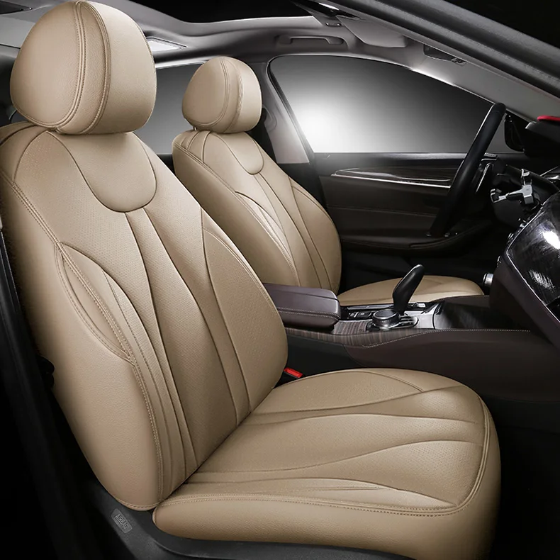 custom cowhide Leather car seat cover 7 seats for auto Nissan Patrol y62 y60 y61 Quest All 3 Row 7 Seats Car Seat Cover Cushion
