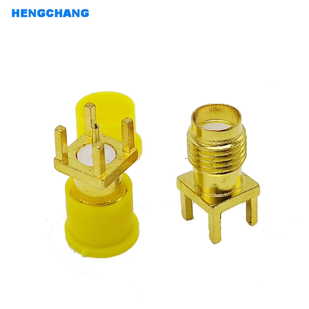 5 pole SMA Female connector Square welding pins with protection cap 10pcs/lot