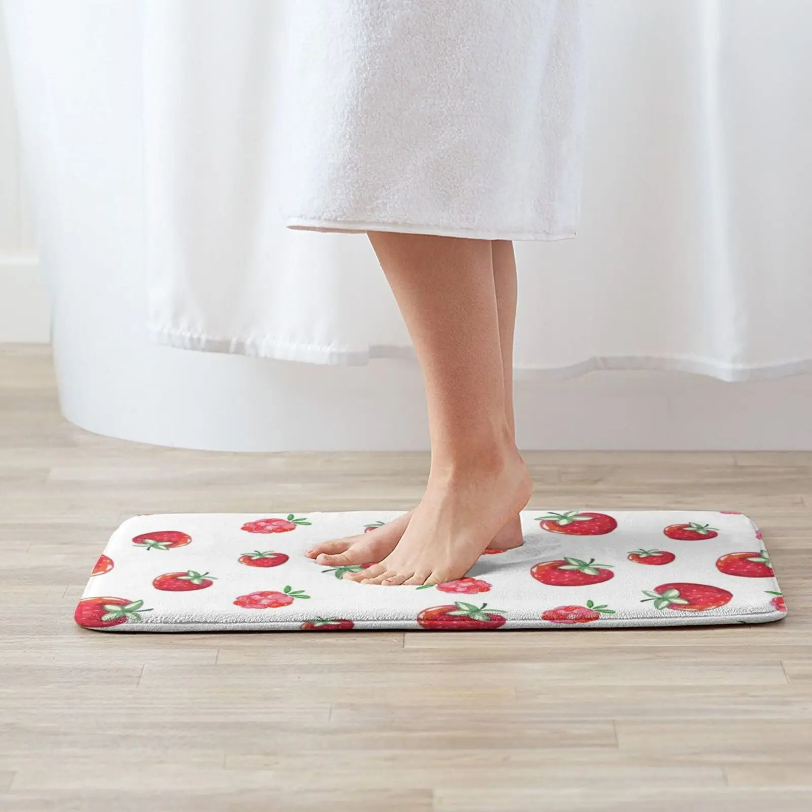 Strawberry And Raspberry Mat Rug Carpet Anti-Slip Floor Mats Bedroom Paint Autumn Splash Fruit