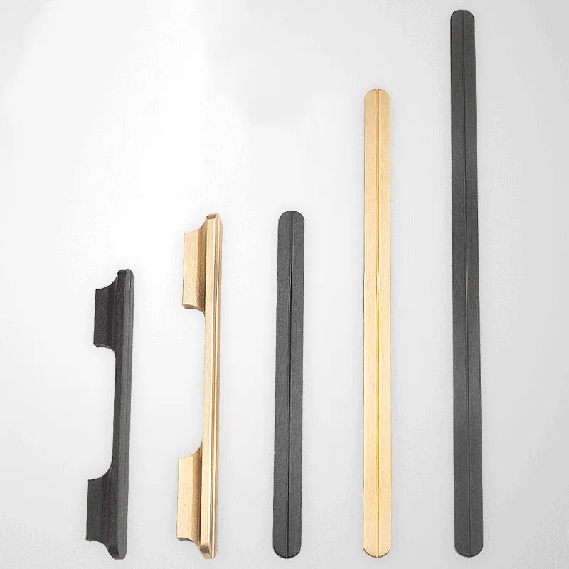Modern Aluminum Furniture Handle Kitchen Cupboard Handles Wardrobe Pull Dresser Closet Door Bar Hardware