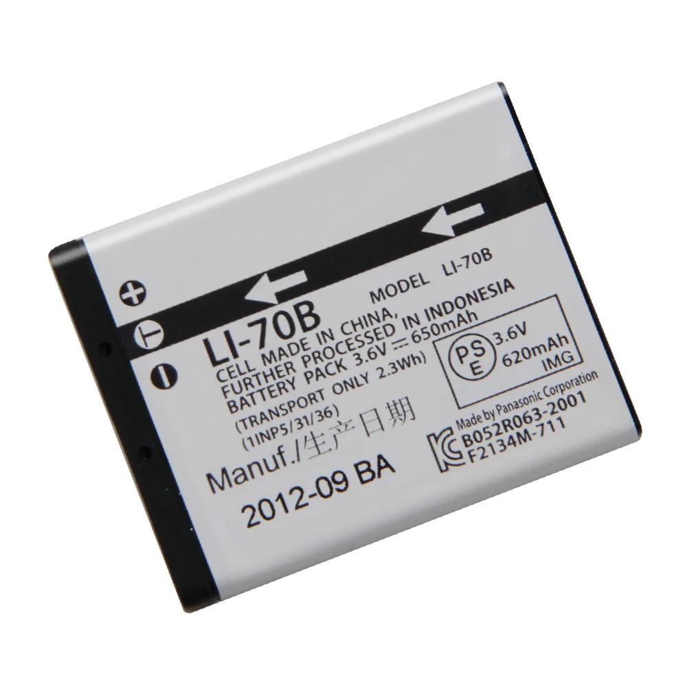 Original Replacement Camera Battery LI-70B For Olympus VG110 VG120 VG130 VG140 VG145 FE-4040 D-705 D710 VG-110 VG140 650mAh