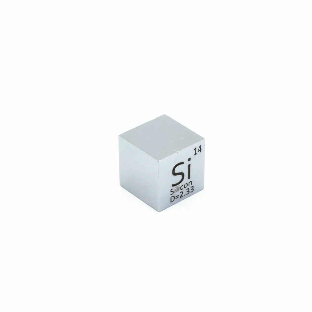 6N Silicon 10mm Cube for Element Collection Si Density Block 99.9999% Hand Made DIY Hobbies Crafts Display Mirror Polished