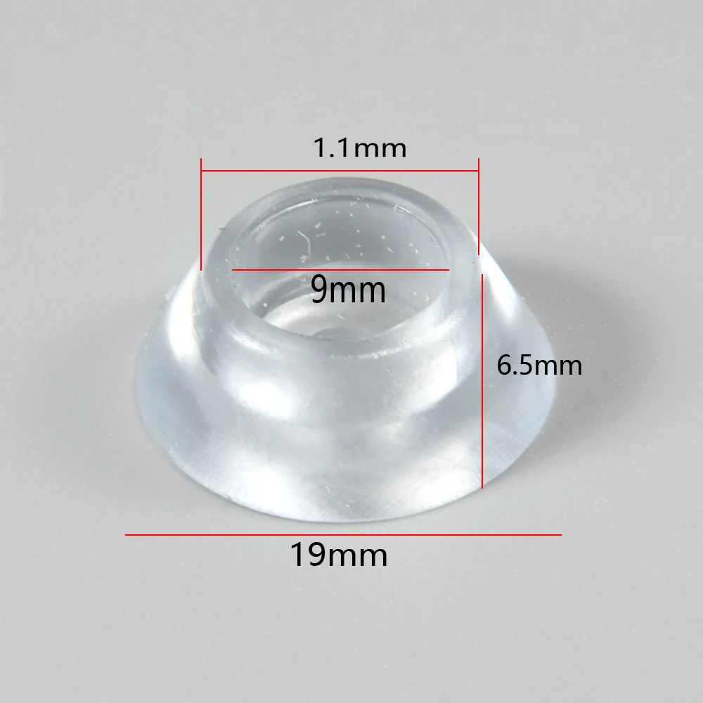 50/100/200/500/1000PCS Transparent Silicone 20x8x12mm Round Soft Anti-slip Foot Pad for Furniture Feet Chair Sliders Pads
