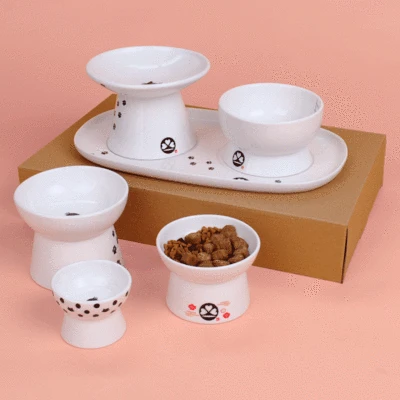 

Pet Porcelain Bowl Cat Neck Ceramic Drinking Bowl Dog Food Bowl Japanese Ceramic Dog Bowl Pet Supplies Dog Accessories