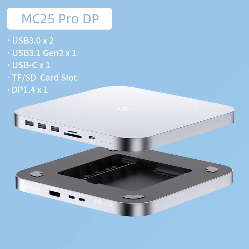 Hagibis-Mac Mini m1/m2用のUSBCハブ,エンクロージャー,Hdd 2.5 sata
