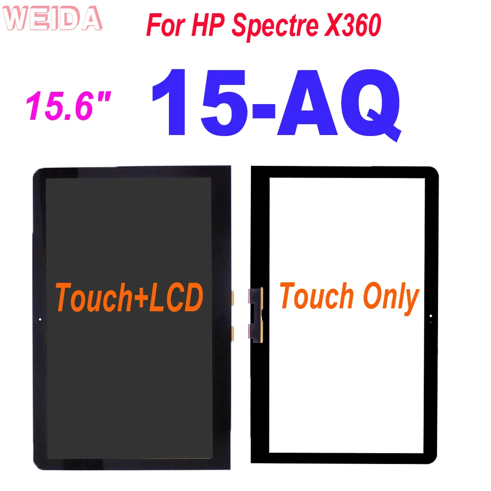 Pantalla LCD de 15,6 pulgadas para HP Spectre x360 15 AQ 15-AQ, montaje de digitalizador con Sensor de pantalla táctil para HP 15-AQ LCD 1920x1080