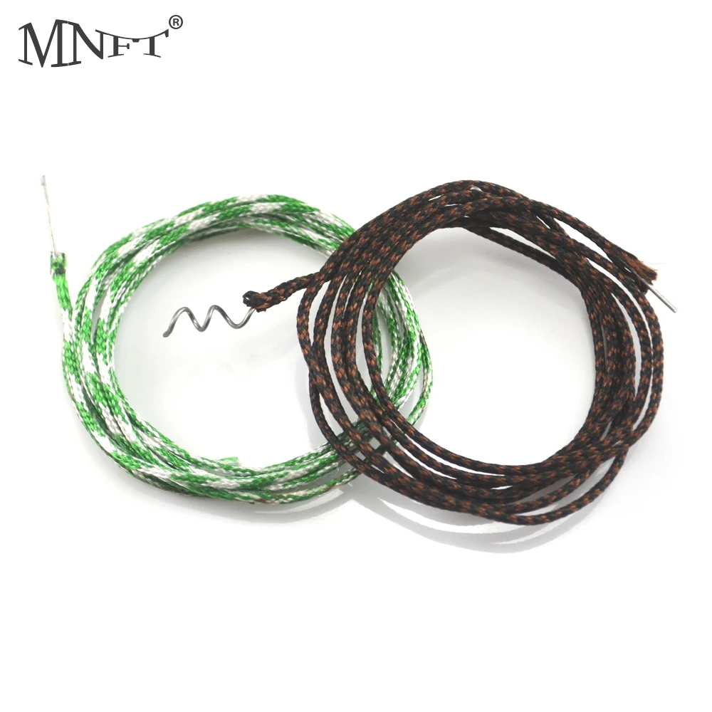 MNFT 25LB 4M(2M/Pack) Lead Core Braided Fishing Line Looped Leader Fishing Accessories