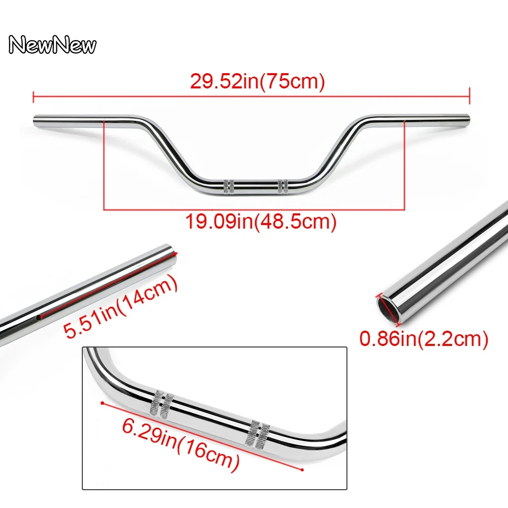 Motorcycle Handlebar Drag Bar Handle Bar For Honda NC700X NC700 X NC750X NC750 X All Years Chrome Black