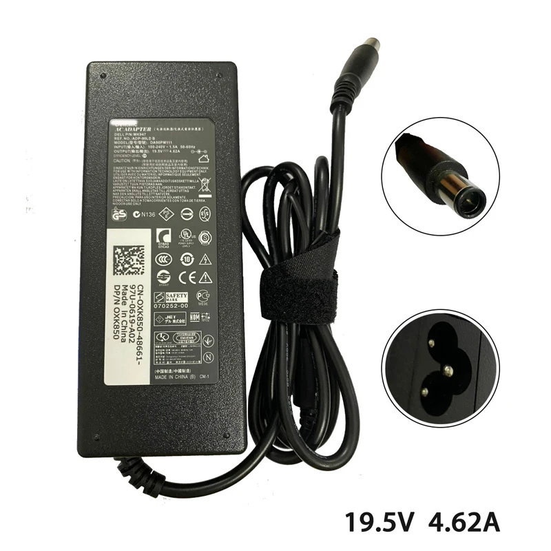 

New 19.5V 4.62A 7.4*5.0mm AC Adapter Compatible For Dell Latitude E6400 E6410 E6430 Notebook Laptops Power Charger