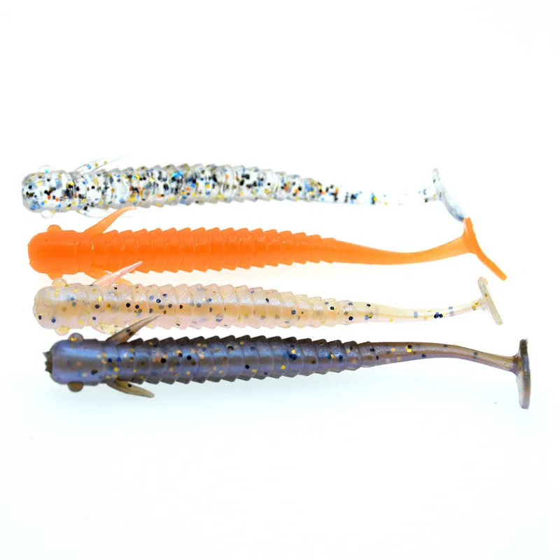 Angeln Kunstköder Simulation Schmerle Erde Wurm Weiche Köder 8 cm 2g Wurm Köder Lot 6 Stück – Detail 2