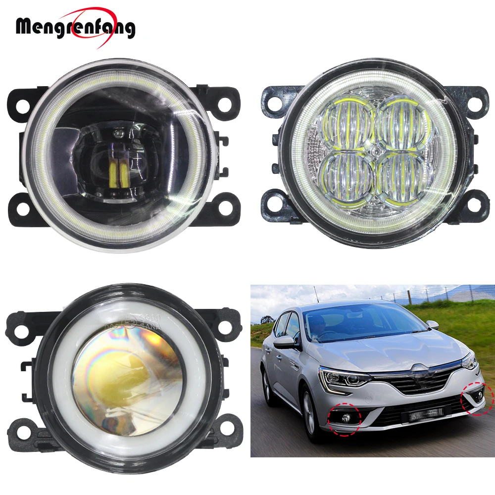 

2 X Car Fog Light LED Halo Ring Angel Eye Daytime Running Lamp 12V Accessories For Renault Megane II III 2002-2015