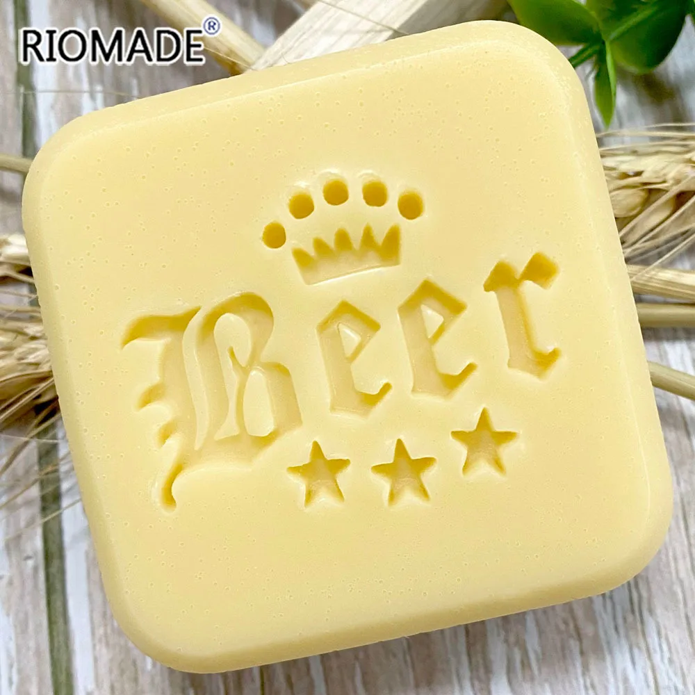 Beer Handmade Soap Stamp Wheat Pattern Clear DIY Natural Organic Acrylic Chapter Beer Cup Soap Making Seal With Handle Custom