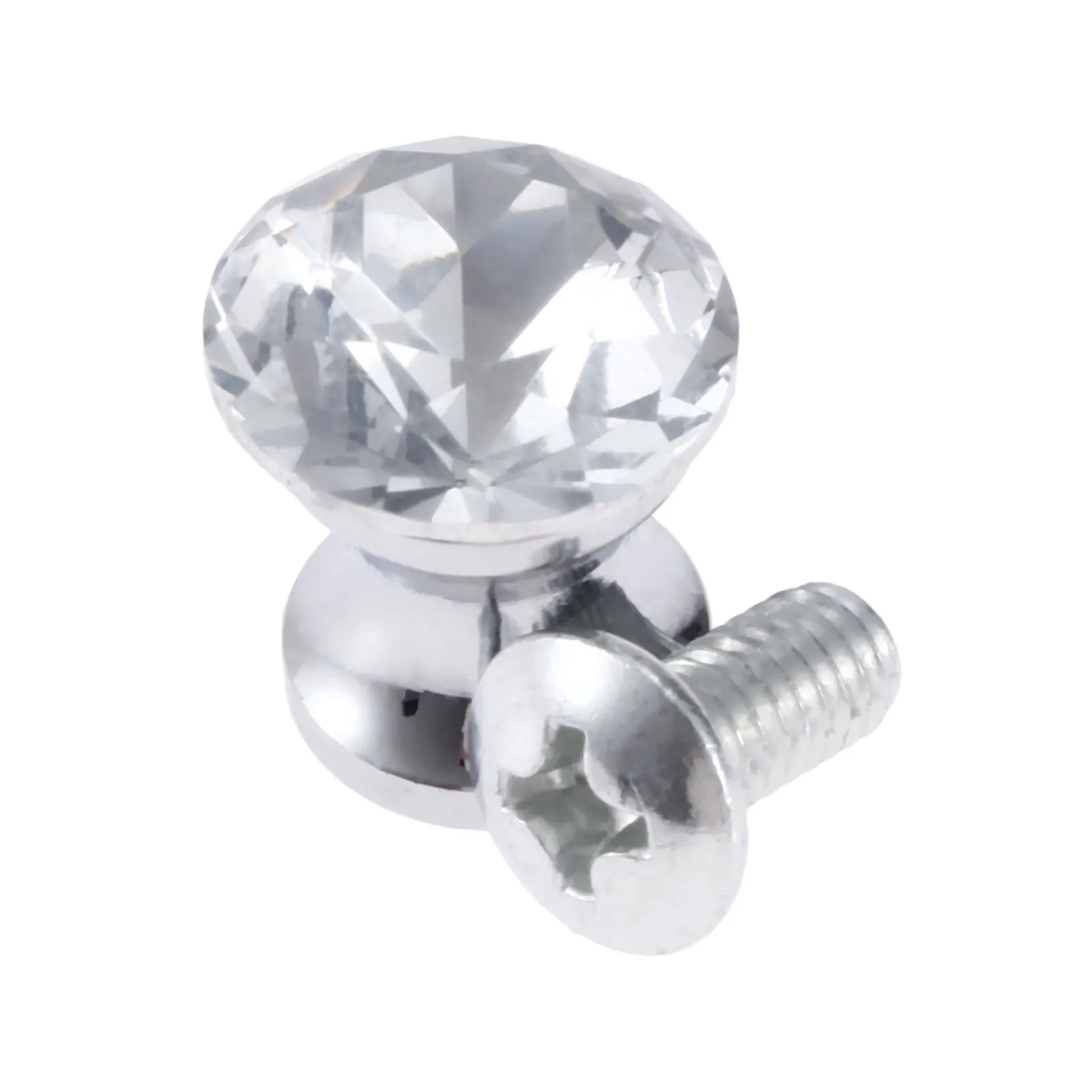 5Pcs Diamond Crystal Glass Handle Knobs Furniture Cabinet Knob Dresser Drawer Door Wardrobe Closet Handles Furniture Fittings