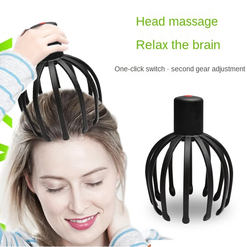 

Electric head massager comb octopus claw scalp acupuncture point massage apparatus shock vibration neck massager