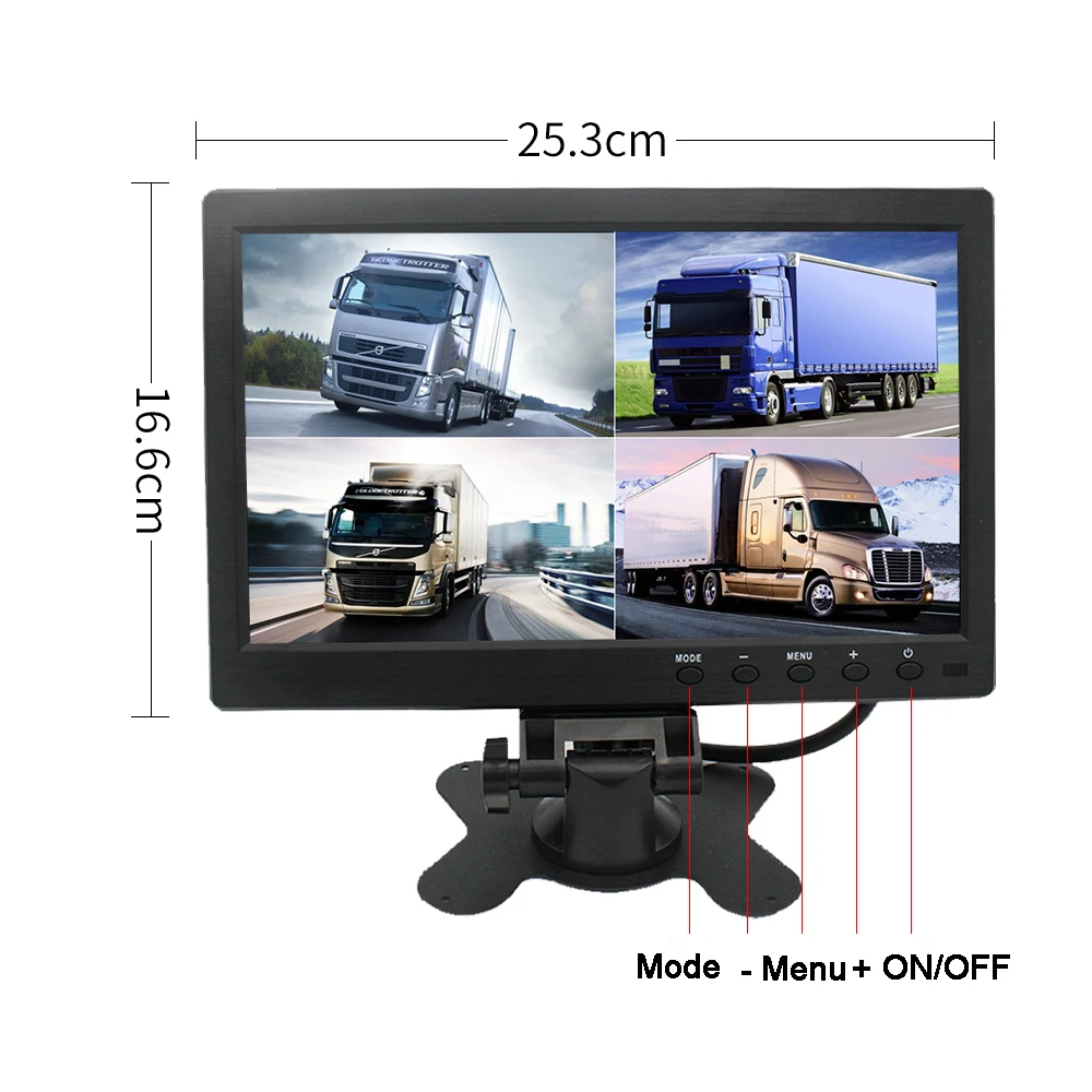 10 inch IPS Display Screen 1080P Car Rear View Camera HD Night Vision 360 Degree Panorama Monitoring System IP68 Waterproof
