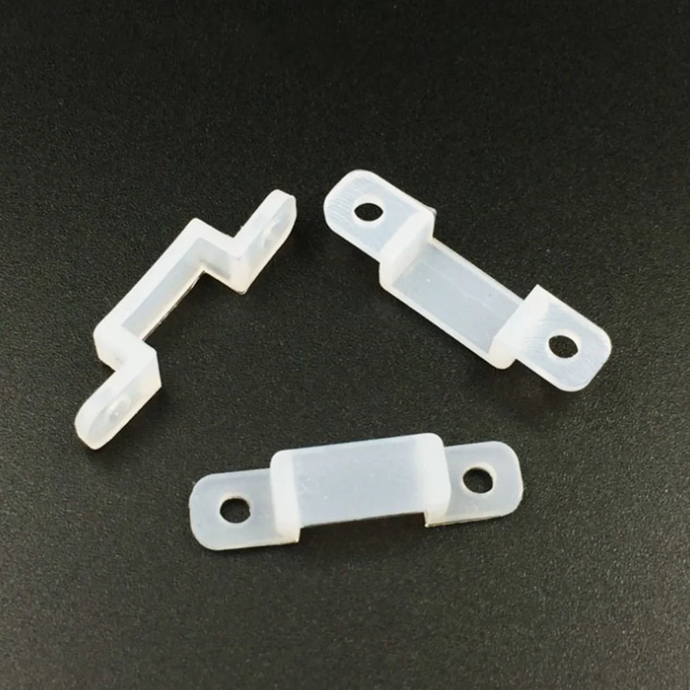 100PCS 8/10/12mm Silicon Clip connector for Fixing 5050 5630 1903 WS2811 3528 5050 1210 RGB LED Strip